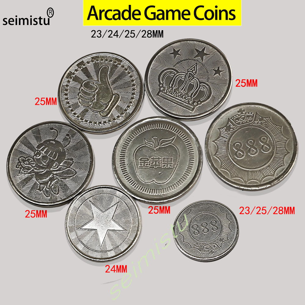 Token Coin Mechanism - 100개 스테인레스 스틸 23/24/25mm 토큰 크라운