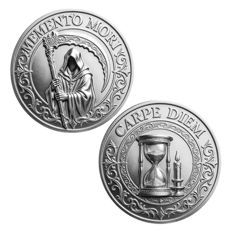 메멘토 모리 카르페 디엠 잔인사신 모래시계 금도금 금속 - Token Coin Mechanism 리뷰 및 가격