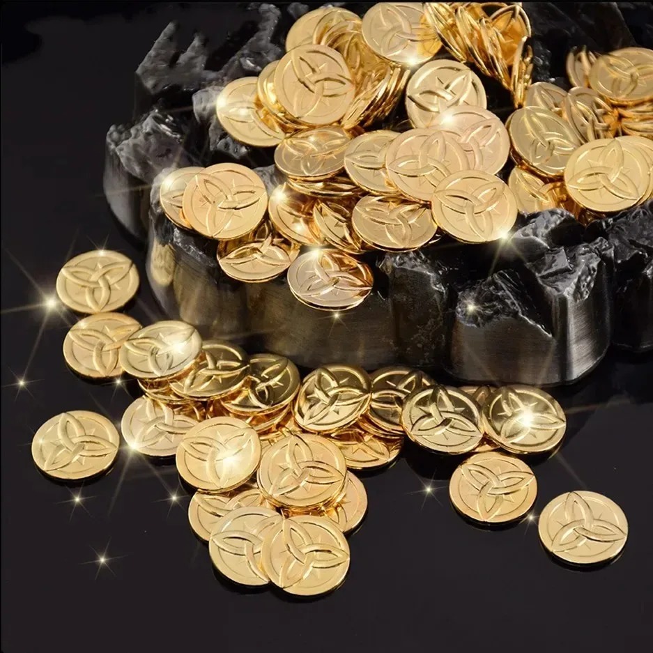 10Pcs Genshin Impact 아연 합금 모라  - Arcade Game Coin 리뷰 및 가격